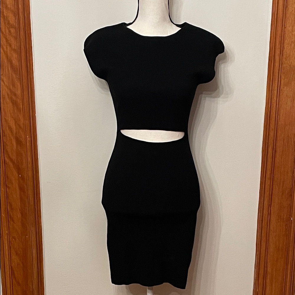 Wilfred Free Black Cutout Mini Dress